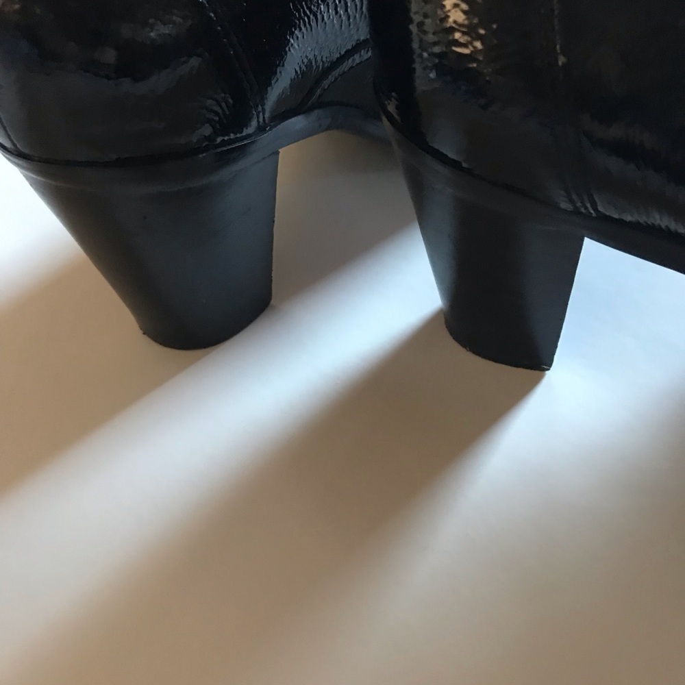 Nicole black shiny ankle boots shoes size 7 - Picture 3 of 9